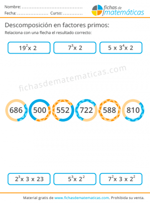 pdf de matemáticas, descomposición factorial