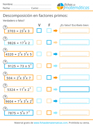 repaso de descomposición factorial