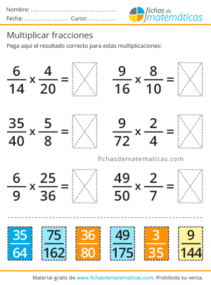 imprimir multiplicaciones de fracciones