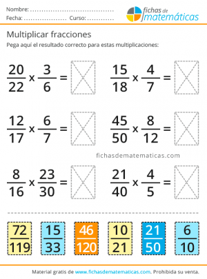 multiplicaciones de fracciones