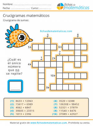 crucigramas numéricos
