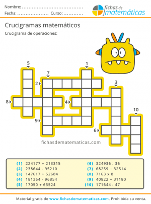 crucigramas numericos pdf