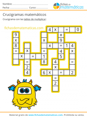 tablas de multiplicar pasatiempos