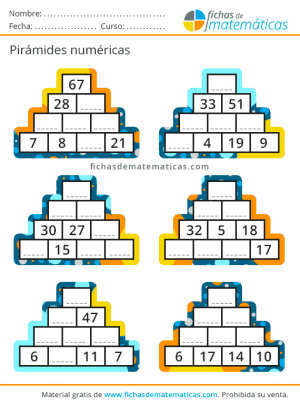 pasatiempo de piramide de numeros