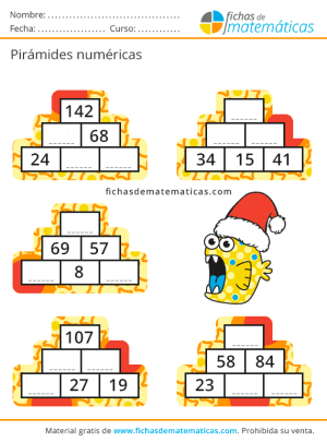 matemáticas repaso primaria navidad 22