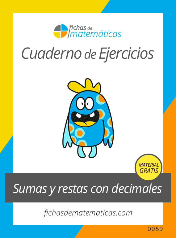Sumas y restas con decimales - Fichas de matemáticas